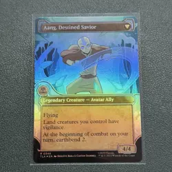 Magic MTG Avatar Borderless Aang at the Crossroads Destined Savior Foil Showcase - Image 1