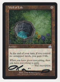 Signed Well of Life HP Prophecy Artist Tom Wanerstrand 2000 MTG Magic Uncommon! - Image 1