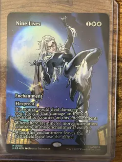 Spider-Man MTG Magic The Gathering Nine Lives Eternal-Legal Borderless Foil - Image 1