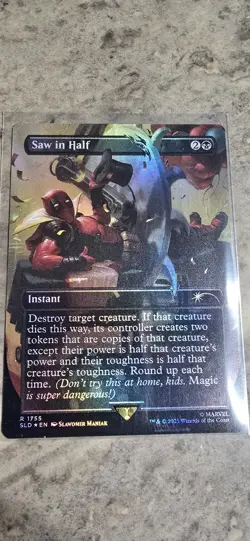 Saw in Half (Rainbow Foil) Secret Lair Drop Foil Instant Rare MTG NM - Image 1