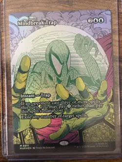 Spider-Man MTG Magic The Gathering Mindbreak Trap Eternal-Legal Borderless Foil - Image 1