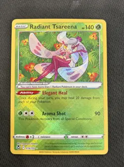 Pokemon Radiant Tsareena 016/195 Silver Tempest Ultra Rare Holo NM - Image 1
