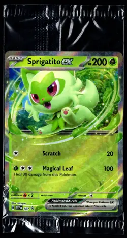 Pokemon TCG Sprigatito ex SVP 087 2024 Scarlet & Violet Sealed Black Star Promo - Image 1