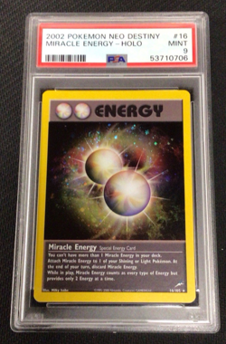2002 Pokemon Neo Destiny Miracle Energy Holo PSA 9 - Image 1