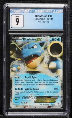 Blastoise EX Pokemon XY Base Set CGC 9 Mint - Image 1