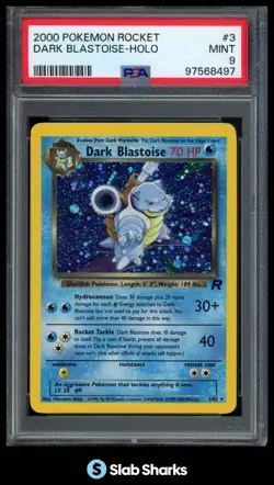 2000 POKEMON TEAM ROCKET #3/82 DARK BLASTOISE HOLO PSA 9 - Image 1