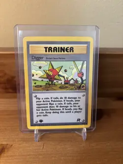 Pokemon WOTC Team Rocket 1st Edition 75/82 Digger Trainer Uncommon NM - Image 1