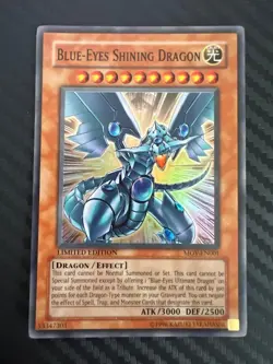 Yugioh Blue-Eyes Shining Dragon MOV-EN001 Limited Edition DMG - Image 1