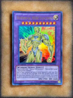 Yugioh Elemental HERO Electrum LCGX-EN052 Ultra Rare 1st Ed NM - Image 1