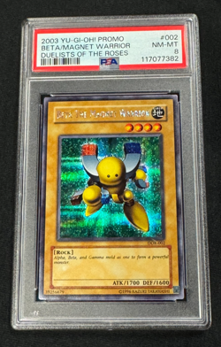 2003 Yu-Gi-Oh Duelists of the Roses Promos Beta Magnet Warrior #DOR-002 PSA 8 - Image 1