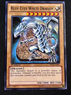Blue-Eyes White Dragon - YSKR-EN001 - Common - 1st Edition - NM/VLP - Image 1