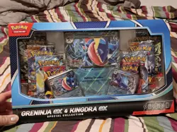 🔥Pokemon Trading Card Game Greninja ex and Kingdra ex Special Collection Box - Image 1