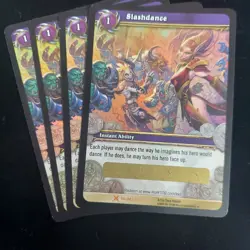 Four (4) World of Warcraft TCG: Slashdance Loot Card *Unscratched* 2008 - Image 1