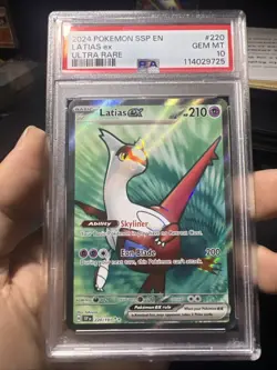 PSA 10 Latias EX 220/191 Surging Sparks Pokemon Full Art Ultra Rare Holo Card - Image 3