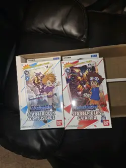 Digimon Card Game Gaia Red Starter Deck and Cocytus Set With Bulk Cards - Image 1