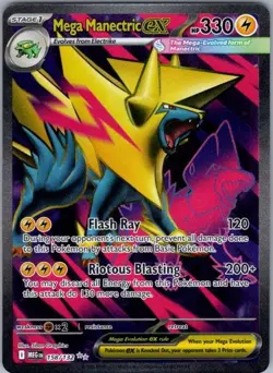Pokemon Card Mega Manectric EX 158/132 Mega Evolution - Near Mint - Image 1