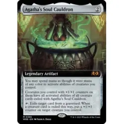 AGATHA'S SOUL CAULDRON (EXTENDED ART) Wilds Of Eldraine WOE Magic MTG MINT CARD - Image 1