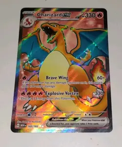 Charizard EX Holo Rare Pokemon TCG Card 183/165 Scarlet & Violet 151 - Image 3