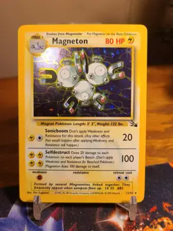 Magneton Holo Fossil Unlimited 11/62 Pokemon TCG Card Rare, MP Condition - Image 1