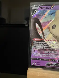 MIMIKYU V - 62/163 Sword & Shield Battle Styles Holo - Rare Pokemon TCG Card - Image 2