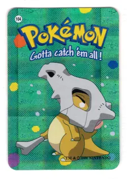Cubone #104 - Vintage Vending Machine Prism Sticker 2000 - Pokemon Card - Image 1
