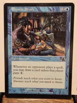 MTG - Rhystic Study (45/144) - Prophecy - LP - Image 1