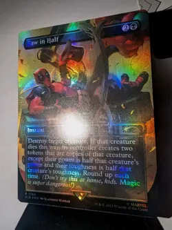 Magic The Gathering Deadpool Saw in Half (Rainbow Foil) Secret Lair Drop Foil NM - Image 2