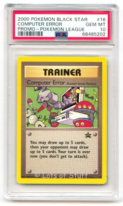 PSA 10 GEM MINT Computer Error Black Star Promos 2000 Pokemon League 16 -02 - Image 1