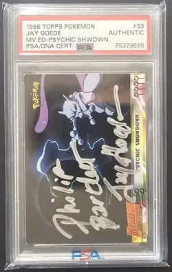 Jay Goede Mewtwo Voice Actor 1999 Topps Pokemon Mewtwo Strikes Back Psychic... - Image 3