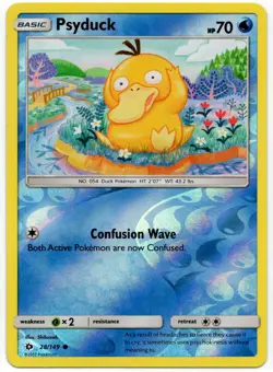 Pokemon - Psyduck Reverse Holo SM Base Set 28/149 NM - Image 1