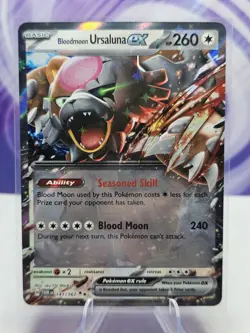 Pokemon TCG Bloodmoon Ursaluna ex 141/167 Twilight Masquerade Double Rare NM - Image 1