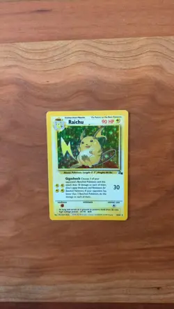 Raichu 14/62 Fossil Holo Rare Pokemon TCG Rare Moderately Played - Image 1