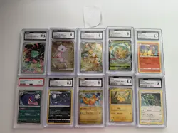 10 PSA CGC Graded Pokemon Lot Mew Umbreon Charizard McDonald’s Pikachu ETB Promo - Image 1
