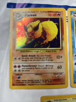 (3)Pokemon Vintage WOTC (1)Jungle Holo VAPOREON FLAREON 3/64 JOLTEON 4/64 12/64 - Image 3