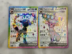UMBREON AND ESPEON EX PRISMATIC EVOLUTIONS 175 & 176 PROMO CARDS - Image 1