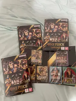 One Piece English - 4x Premium Card Collection -Leader Collection- All Sealed NM - Image 1