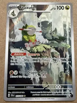 Pokemon TCG Fraxure Card 077/064 IR Sv: Shrouded Fable 2024 NM Condition - Image 1