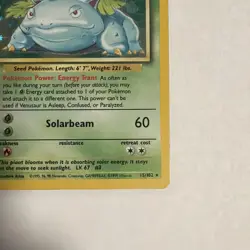 Pokemon TCG Venusaur Base Set Holo Rare Card 15/102 - Image 4