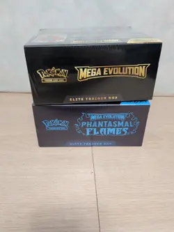 Pokemon Mega Evolution Phantasmal Flames And Mega Evolutions ETB 2 Box Bundle - Image 3
