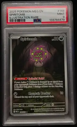 Spiritomb - 2025 Pokemon Mega Evolution - Illustration Rare - 148/132 - PSA 9 - Image 1