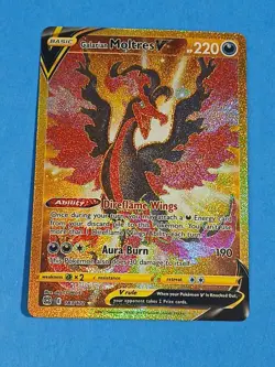 Moltres V Pokemon Brilliant Stars 183/172 Secret Rare Gold Card - Image 1