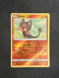 Pokemon Litten 27/214 Reverse Holo Sun & Moon 2019 Unbroken Bonds - Image 1