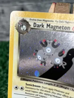 Vintage Pokemon Card - Dark Magneton 11/82 Team Rocket Holo - Image 4