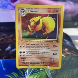 Pokemon TCG Flareon Jungle 3/64 Holo Unlimited Holo Rare - Image 1