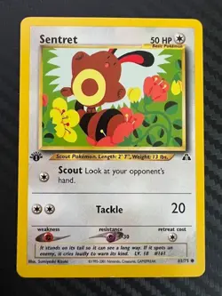 Pokemon TCG Sentret 63/75 Neo Discovery 1st Edition VLP - Image 1