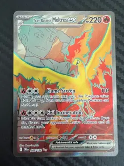 Pokemon TCG Team Rocket's Moltres ex 208/182 Destined Rivals Ultra NM - Image 1