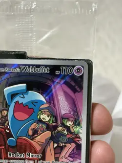 Pokemon Center Team Rocket's Wobbuffet SVP 203 PC ETB Exclusive Stamped Promo - Image 2