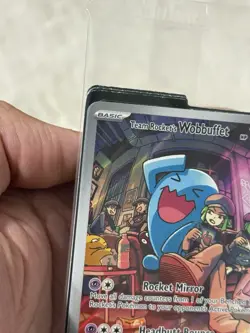 Pokemon Center Team Rocket's Wobbuffet SVP 203 PC ETB Exclusive Stamped Promo - Image 3