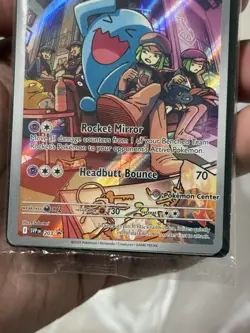 Pokemon Center Team Rocket's Wobbuffet SVP 203 PC ETB Exclusive Stamped Promo - Image 5