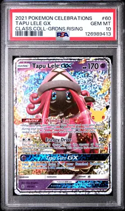 2021 POKEMON CELEBRATIONS CLASSIC COLL #60 TAPU LELE GX PSA 10 - Image 1